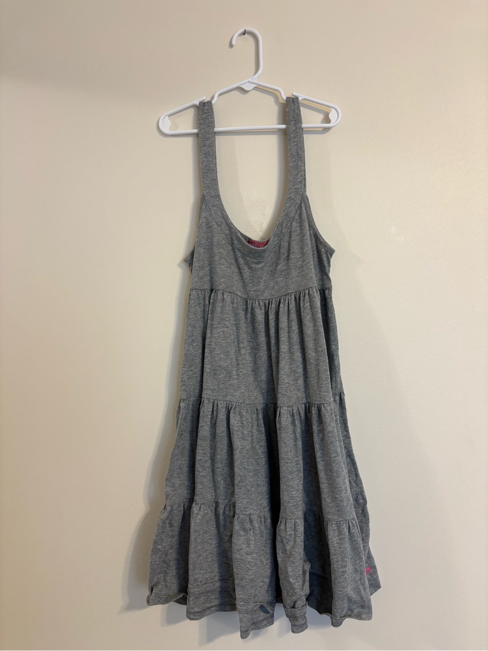 PINK Victoria's Secret Grey Tiered Sleeveless Dress